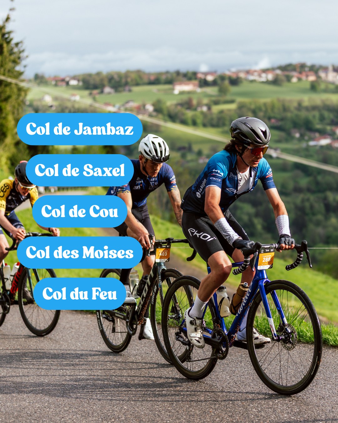 Le Chablais en long en large et en travers 🥅

👉 Col de Jambaz depuis Thonon 22,5km / 2,5%
👉  Col de Saxel 4,9km / 4,5%
👉  Col de Cou 7,1km / 7,5%
👉  Col des Moises 7km / 7,5%
👉  Col du Feu 5km / 8%

Même pas peur ? 😈

#ThononRunningRace #ThononCyclingRace #TCR #cyclosportive #running #courseapied #thononrun #run #granfondo #leman #thononlesbains #hautesavoie #gravel #route #sport #evenementsportif #lacléman #course